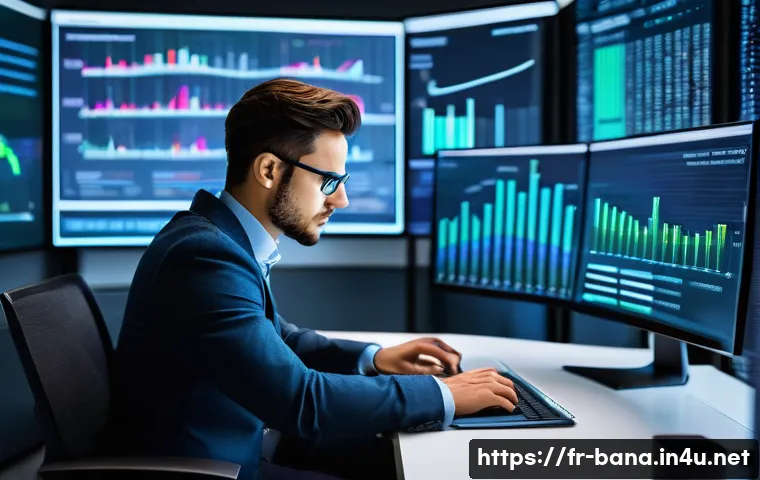 비즈니스 애널리스트 기술 역량 - **Prompt: "A professional and focused business analyst, appearing gender-neutral, in a modern, well-...