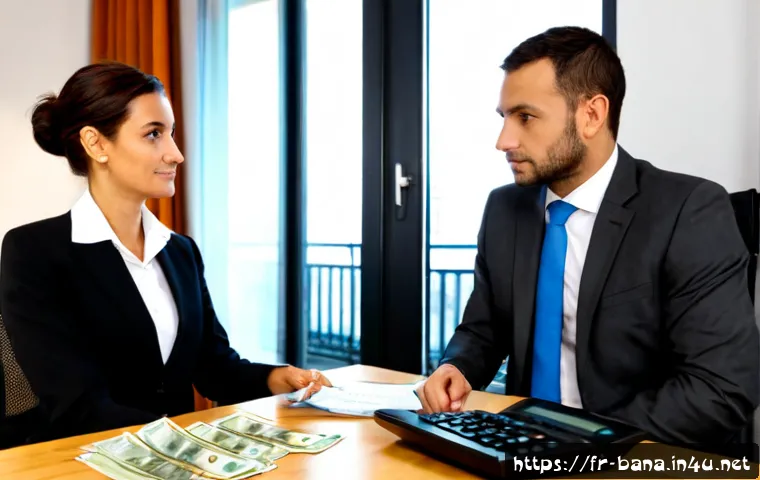비즈니스 애널리스트 연봉협상 전략 - Photorealistic business salary negotiation scene in a modern Paris office, a confident French busine...